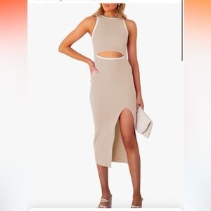 NWOT cutout sleeveless tank midi dress